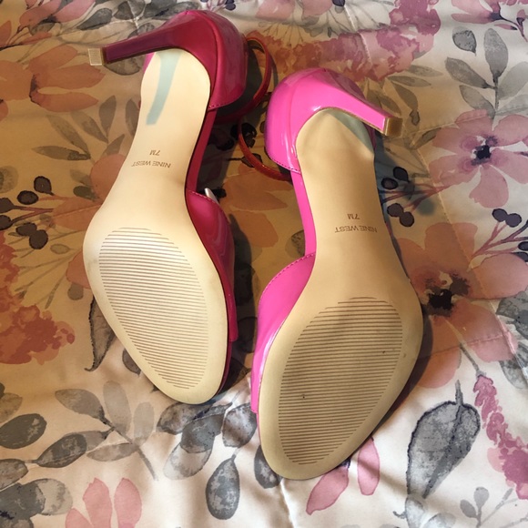 Nine West Ankle Wrap Pink Heel W/ Matching Purse - Picture 5 of 9